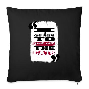 Animal House Cat Pet Lover Animals Anniversary - Sofa pillowcase 17,3'' x 17,3'' (45 x 45 cm) - black - Front