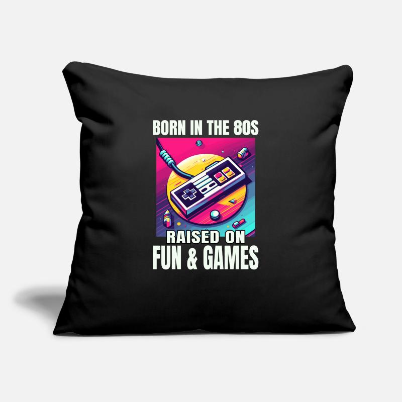 Retro '80s Video Game Controller Art: A Nostalgic Sofa pillowcase 17,3'' x 17,3'' (45 x 45 cm)