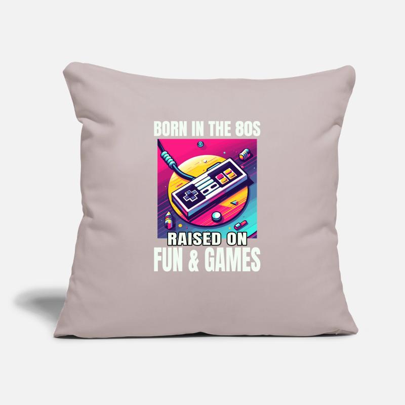 Retro '80s Video Game Controller Art: A Nostalgic Sofa pillowcase 17,3'' x 17,3'' (45 x 45 cm)