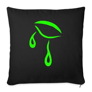 Eyelash Green Tattoo Tears - Sofa pillowcase 17,3'' x 17,3'' (45 x 45 cm) - black - Front