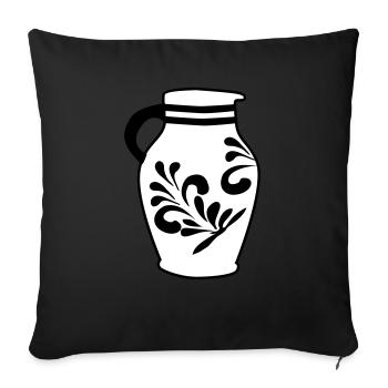 Bembel - Le cidre original de Francfort bembel - Housse de coussin décorative 45 x 45 cm - noir - Devant