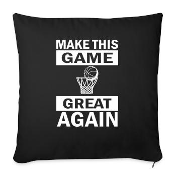 Basket-ball - Housse de coussin décorative 45 x 45 cm - noir - Devant