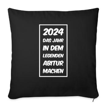 Abi 2024 Sayings - Sofa pillowcase 17,3'' x 17,3'' (45 x 45 cm) - black - Front