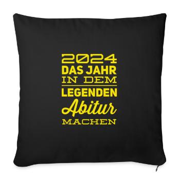 High school graduation - Sofa pillowcase 17,3'' x 17,3'' (45 x 45 cm) - black - Front