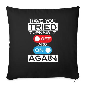 How I Fix Stuff Working In IT...... Tech Support C - Sofa pillowcase 17,3'' x 17,3'' (45 x 45 cm) - black - Front