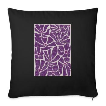 Motif de fleurs - Housse de coussin décorative 45 x 45 cm - noir - Devant