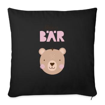 Little Bear Pink Girl Nursery Birthday - Sofa pillowcase 17,3'' x 17,3'' (45 x 45 cm) - black - Front