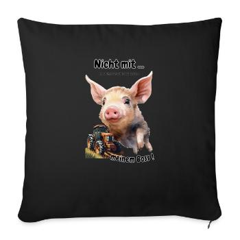 Peasant Protest Shirts and Accessories - Sofa pillowcase 17,3'' x 17,3'' (45 x 45 cm) - black - Front