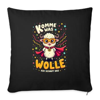 Come what do I want, create the carnival sheep - Sofa pillowcase 17,3'' x 17,3'' (45 x 45 cm) - black - Front