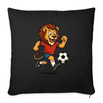 Loewe Comic Football - Sofa pillowcase 17,3'' x 17,3'' (45 x 45 cm) - black - Front