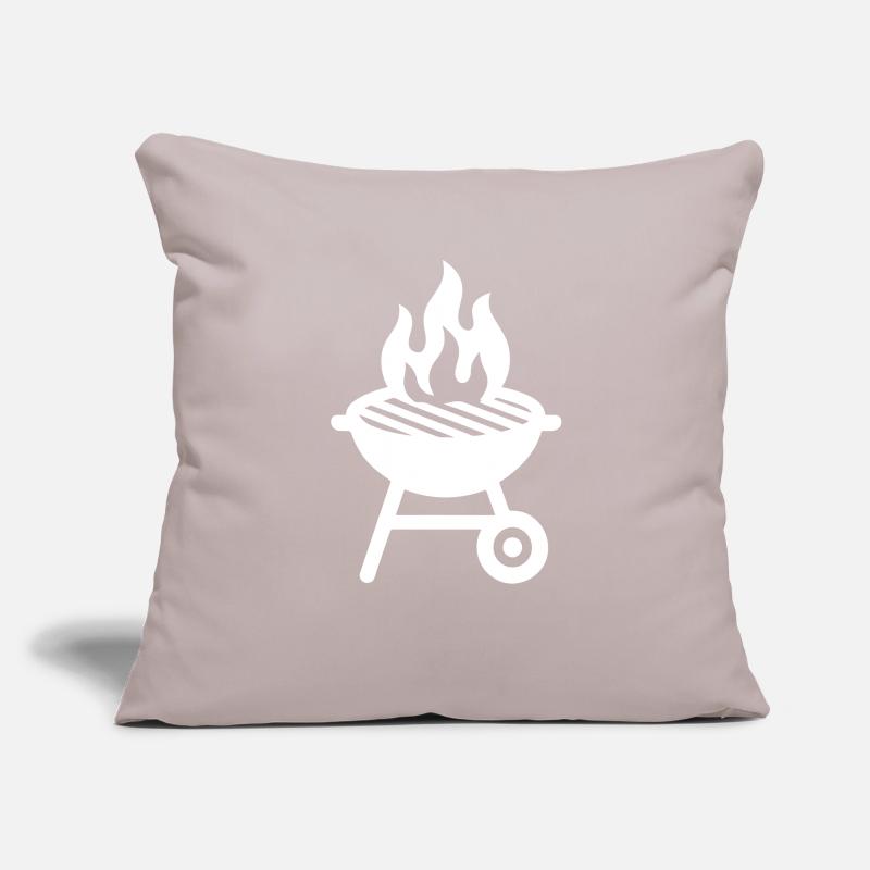 Icône du gril Housse de coussin décorative 45 x 45 cm