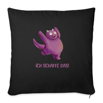 I can do it! | Motivation Saying Positive - Sofa pillowcase 17,3'' x 17,3'' (45 x 45 cm) - black - Front