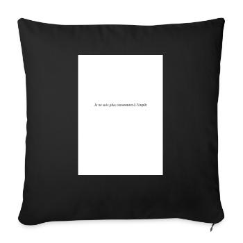 Impôt - Housse de coussin décorative 45 x 45 cm - noir - Devant