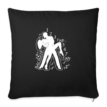 Bachata I love it! - Sofa pillowcase 17,3'' x 17,3'' (45 x 45 cm) - black - Front