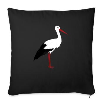 Stands de cigogne - Housse de coussin décorative 45 x 45 cm - noir - Devant
