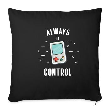 Game Console Retro Console Gamer Nerd Ninten lol - Sofa pillowcase 17,3'' x 17,3'' (45 x 45 cm) - black - Front