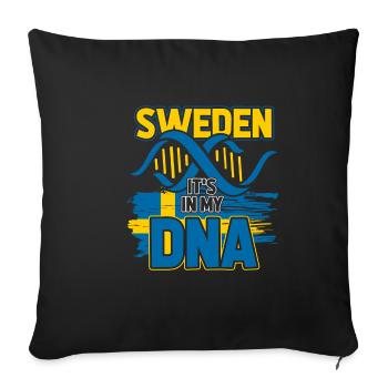 Schweden ist in meiner DNA - Sofakissenbezug 45 x 45 cm - Schwarz - Vorne