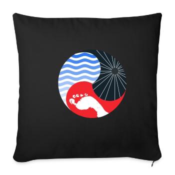 Triathlon - Housse de coussin décorative 45 x 45 cm - noir - Devant