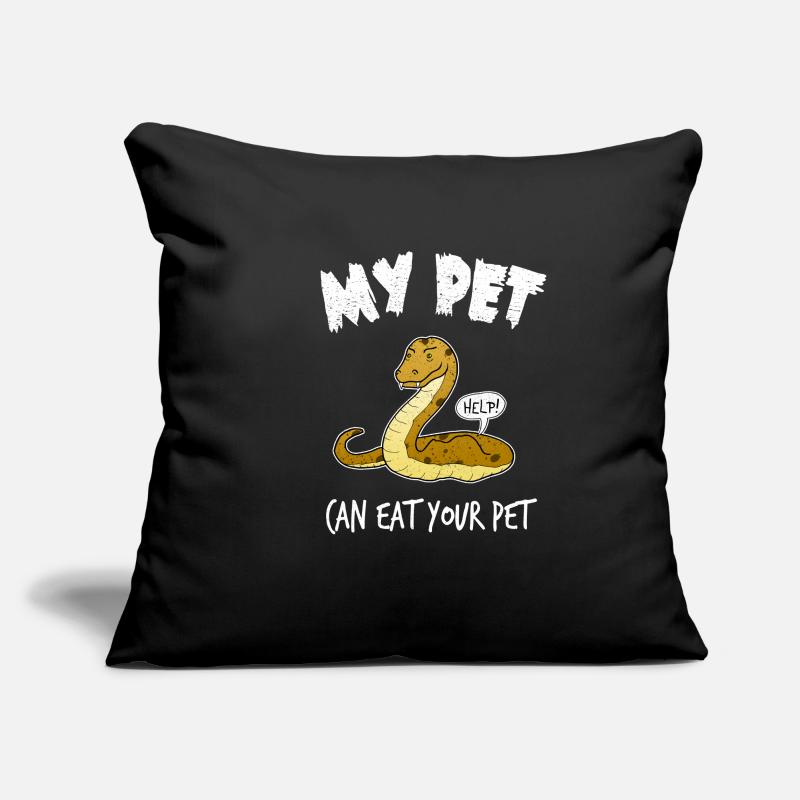 Cadeau drôle d'animal familier de python de serpent Housse de coussin décorative 45 x 45 cm