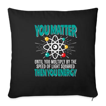Physicien Professeur Sort Éléments cadeau - Housse de coussin décorative 45 x 45 cm - noir - Devant