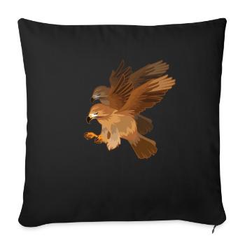 Majestic eagle bird of prey falcon vulture gift - Sofa pillowcase 17,3'' x 17,3'' (45 x 45 cm) - black - Front