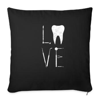 Kieferchirugin dental assistant dentist gift - Sofa pillowcase 17,3'' x 17,3'' (45 x 45 cm) - black - Front
