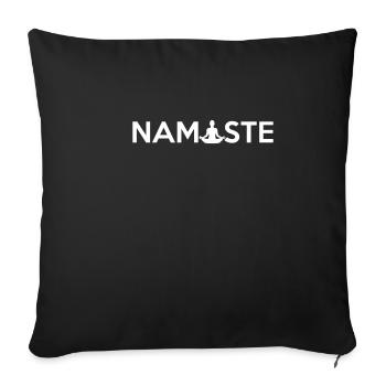 Namaste Yoga Médiation De Yoga Cadeau - Housse de coussin décorative 45 x 45 cm - noir - Devant