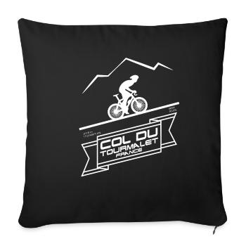 Col Du Tourmalet Road Vélo Tour Hobby - Housse de coussin décorative 45 x 45 cm - noir - Devant