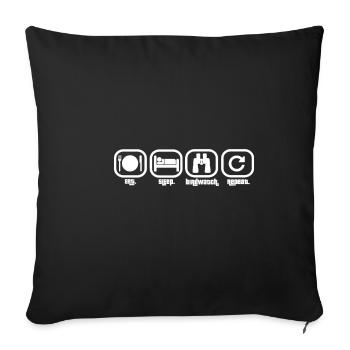 Bird Watching Bird Customers Bird Gift - Sofa pillowcase 17,3'' x 17,3'' (45 x 45 cm) - black - Front