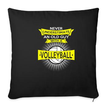 Volleyball Volleyballer Volleyball spielen - Sofakissenbezug 45 x 45 cm - Schwarz - Vorne