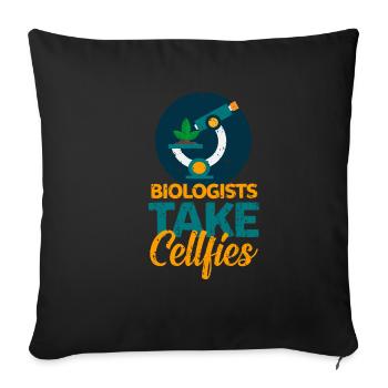 Biologiste CellFies - Housse de coussin décorative 45 x 45 cm - noir - Devant