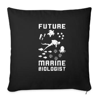 Biologistes marins - Housse de coussin décorative 45 x 45 cm - noir - Devant