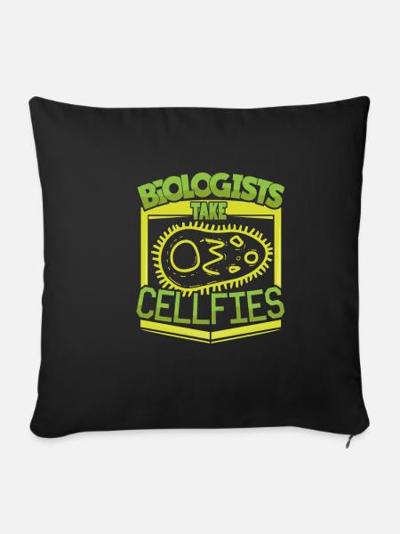 CellFies Biologe - Sofakissenbezug 45 x 45 cm - Schwarz