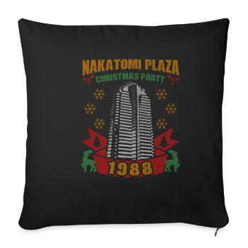 Ugly Christmas NAKATOMI PLAZA CHRISTMAS PARTY 1988 - Sofa pillowcase 17,3'' x 17,3'' (45 x 45 cm) - black - Front