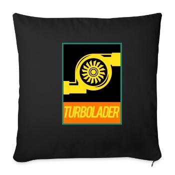 Turbolader - Big Boost! - Sofakissenbezug 45 x 45 cm - Schwarz - Vorne