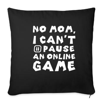 Gaming Online Game Nerd Geek Retro Computer - Sofa pillowcase 17,3'' x 17,3'' (45 x 45 cm) - black - Front