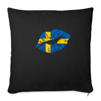 Schweden - Sofakissenbezug 45 x 45 cm - Schwarz - Vorne