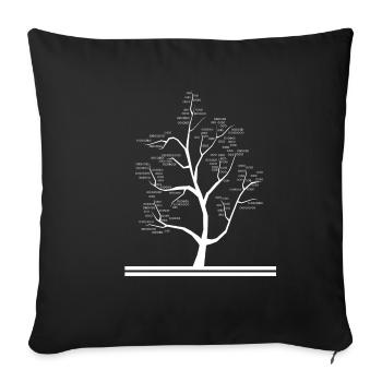Informatique enseignant binaire arboricoles arborescence cadeau - Housse de coussin décorative 45 x 45 cm - noir - Devant