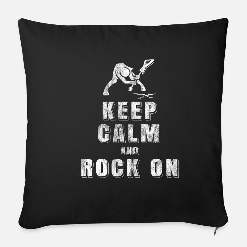 Rock N Roll Musik - Sofakissenbezug 45 x 45 cm - Schwarz