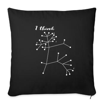 Darwin Tree of Life Sciences Biology - Sofa pillowcase 17,3'' x 17,3'' (45 x 45 cm) - black - Front