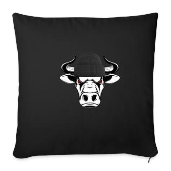 bull - Sofa pillowcase 17,3'' x 17,3'' (45 x 45 cm) - black - Front