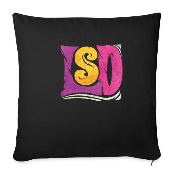 Drogue LSD - Housse de coussin décorative 45 x 45 cm - noir - Devant