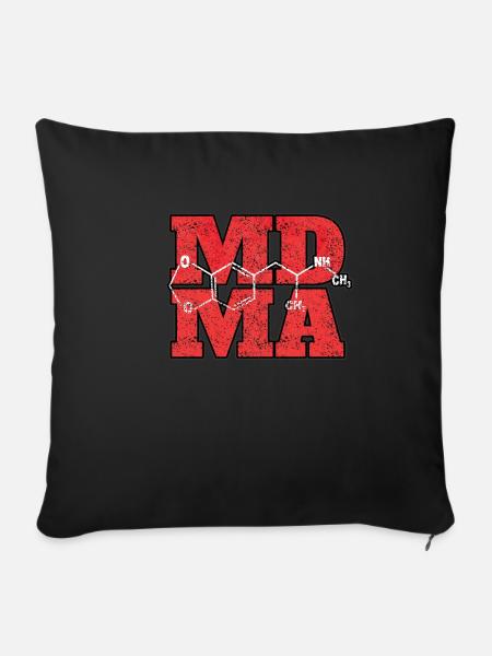 Ecstasy MDMA Droge - Sofakissenbezug 45 x 45 cm - Schwarz