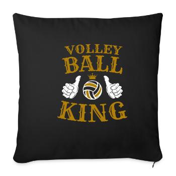 Volleyball King Volleyball players Play volleyball - Sofa pillowcase 17,3'' x 17,3'' (45 x 45 cm) - black - Front