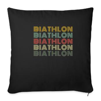 Biathlon Sport - Sofa pillowcase 17,3'' x 17,3'' (45 x 45 cm) - black - Front