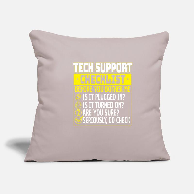 Tech Support Checklist Helpdesk Computer Admin Sofakissenbezug 45 x 45 cm