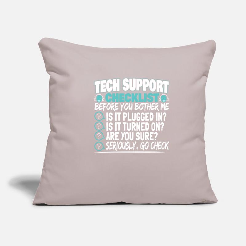 Tech Support Checklist Administrator Technician Sofa pillowcase 17,3'' x 17,3'' (45 x 45 cm)