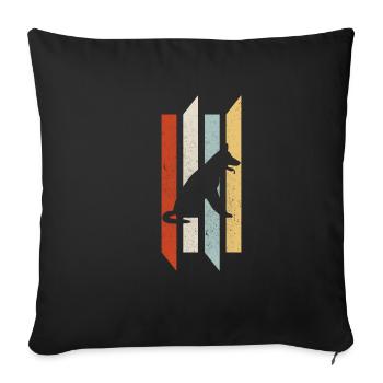 Allemand berger allemand cadeau de Berger Allemand Shepherd - Housse de coussin décorative 45 x 45 cm - noir - Devant