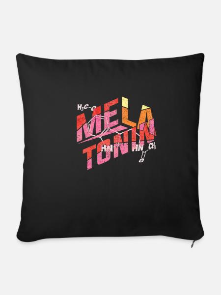 Melatonin-Formel - Sofakissenbezug 45 x 45 cm - Schwarz