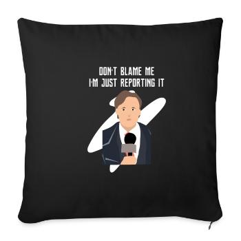 Journaliste de presse journaliste liberté de la presse - Housse de coussin décorative 45 x 45 cm - noir - Devant